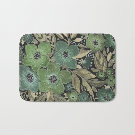 Watercolor . Night . Bath Mat