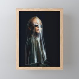 The dialogue between you and me is behind the veil Framed Mini Art Print