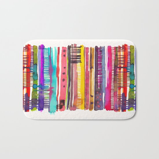 My knitted watercolor Bath Mat