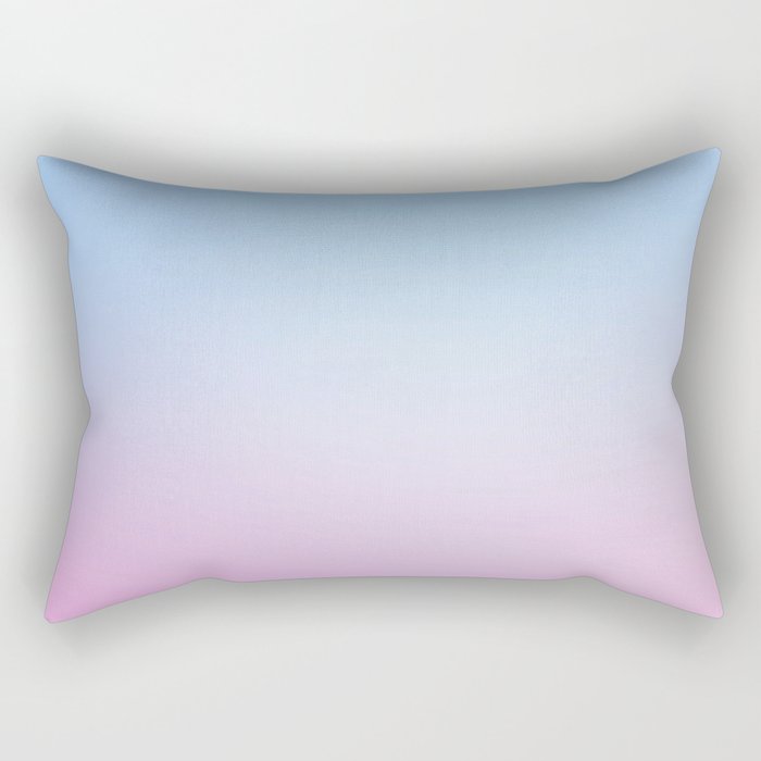 Cotton Blue and Pink Gradient Rectangular Pillow
