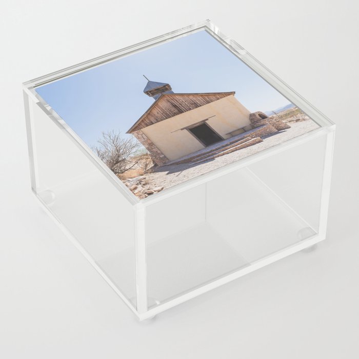 St Agnes Terlingua Texas Photography Acrylic Box