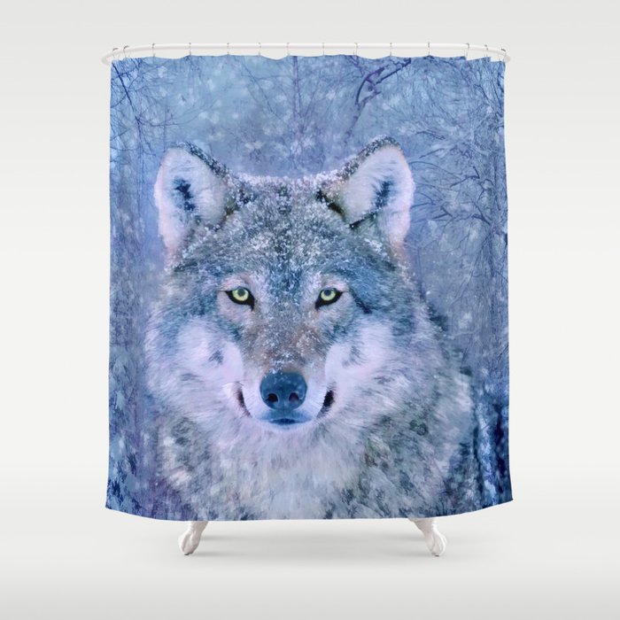 Winter Wolf Shower Curtain