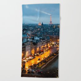 Paris Tour Eiffel Beach Towel