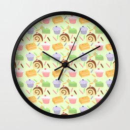 Cute Cake Pattern Wall Clock