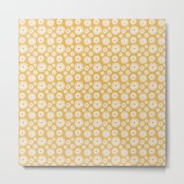 Abstract Summer Boho Pattern In Yellow Metal Print