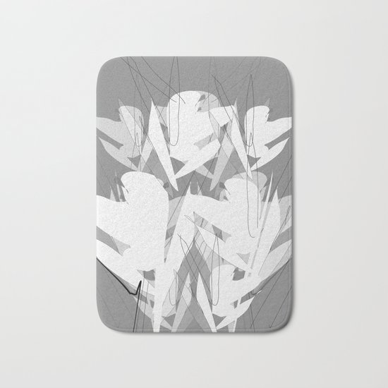White Flowers #society6 #decor #buyart Bath Mat