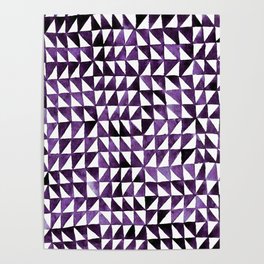 Triangle Grid purple Poster