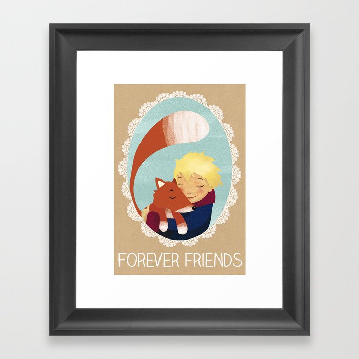 The little prince, Forever friends Framed Art Print