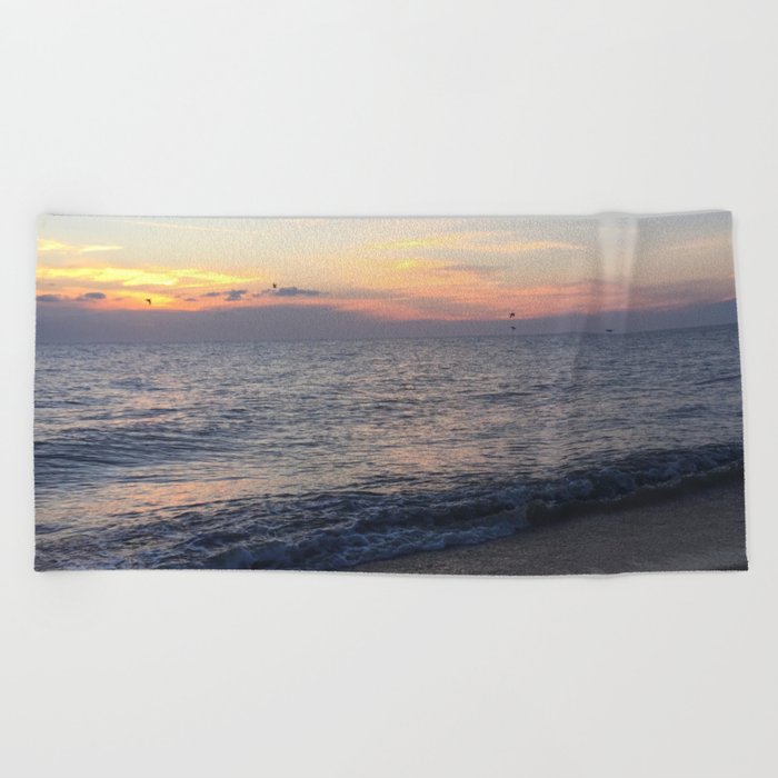 Ocean at Sunset Beach Towel