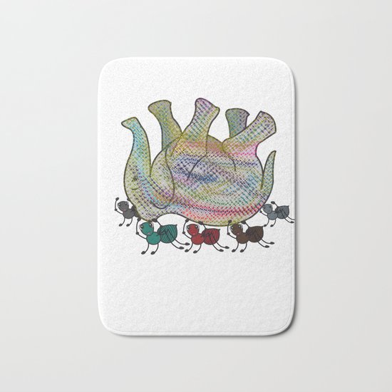 Elephant Vs Ant Bath Mat