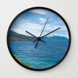 Beautiful Mountain and Lake Landscape Wall Clock
