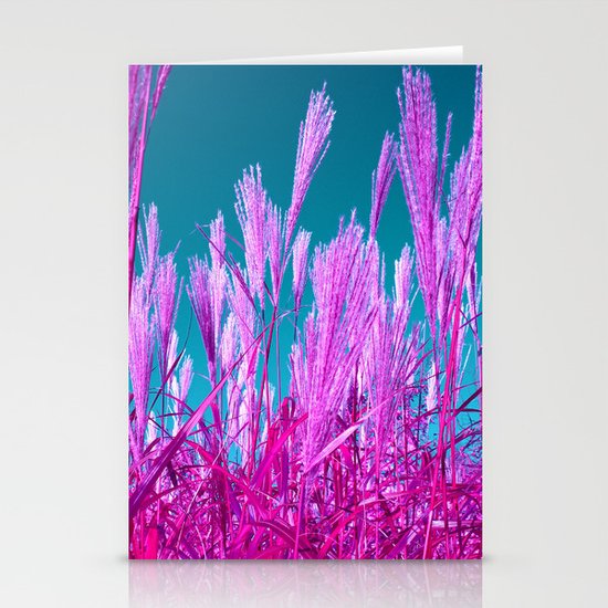purple grasses I Stationery Cards