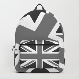 Union Jack Ensign Flag Backpack | Grayscale, Britishflag, Unionjackflag, Black and White, Flags, Unionjack, Graphicdesign, Greatbritain, Unitedkingdom, Ukflag 