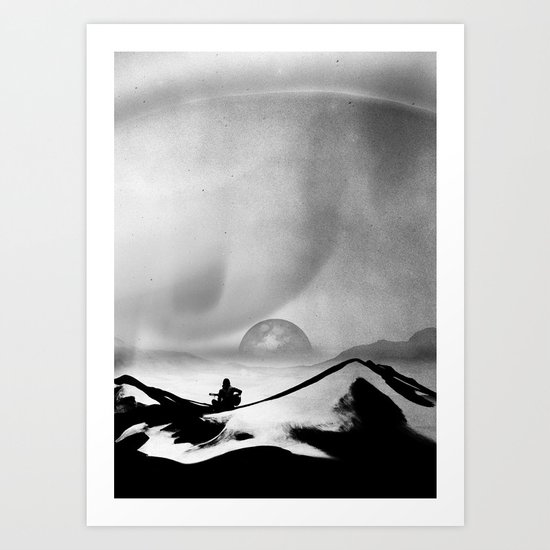 Black Space Song Art Print