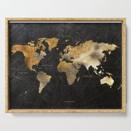 World map poster Serving Tray