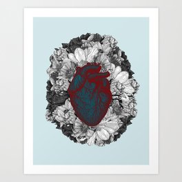 Fleeting heart Art Print | Collage, Graphicdesign, Digital, Love 