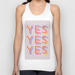 YES - typography Tank Top