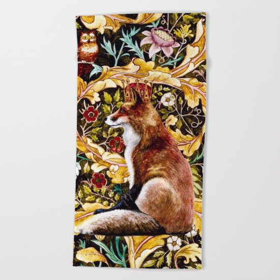 Fox King Original Water Color Beach Towel
