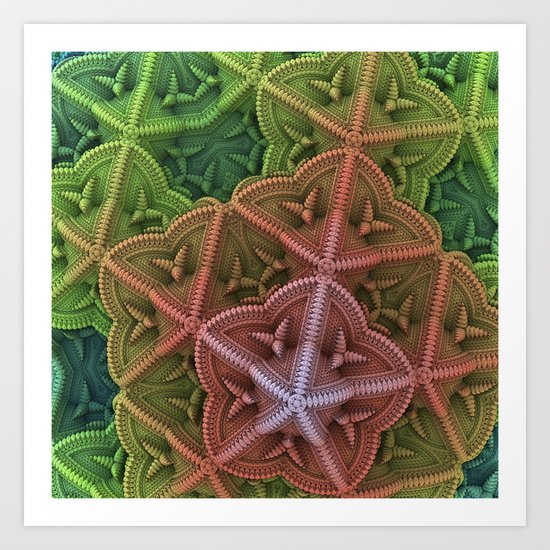 Fractal Starfish Art Print