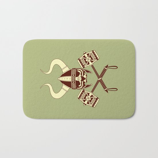 Viking skull v2 Bath Mat