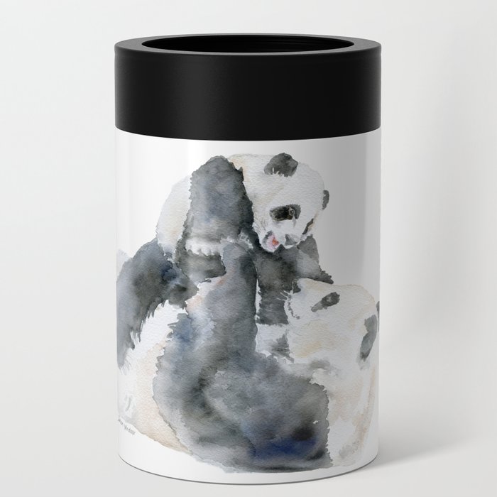 Mother and Baby Panda Bears Can Cooler