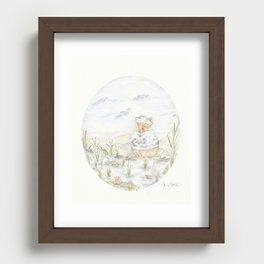 Bean Sailing His Boat Recessed Framed Print