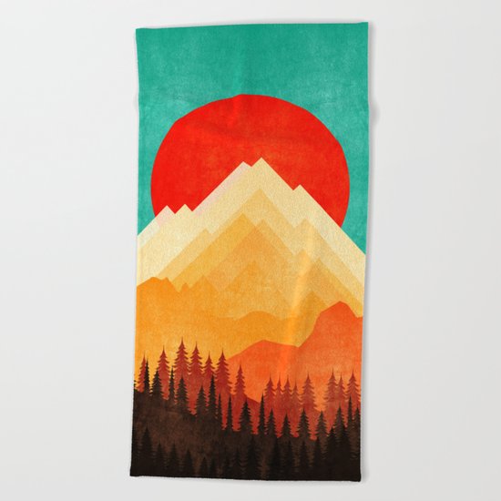Landscape Mountain Beach Towel