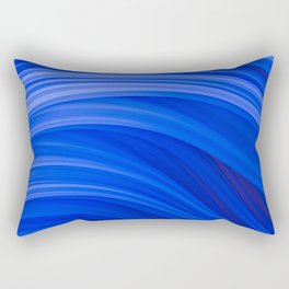 Flow Strand. Endless Blue. Abstract Art Rectangular Pillow