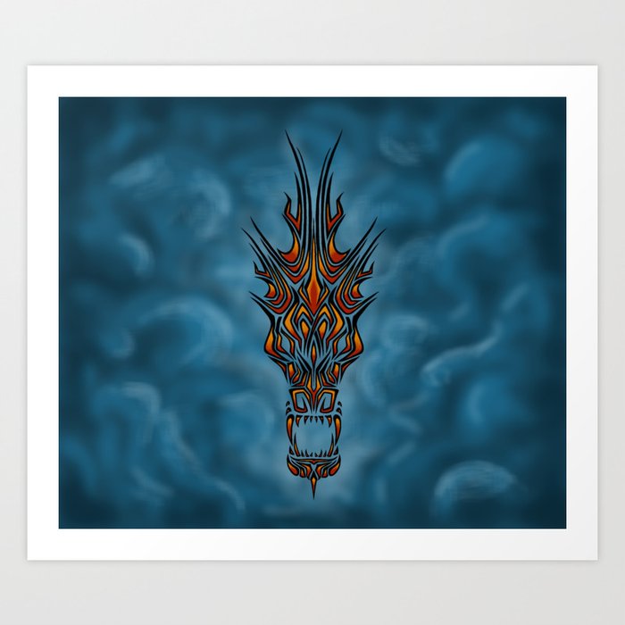 Abstract Dragon Art Print By Kmort Society6