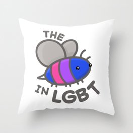 The Bee in LGBT Throw Pillow