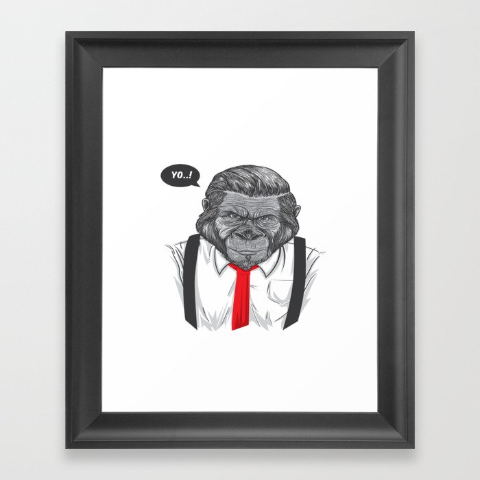 Sick Ape Yo! Gorilla Framed Art Print