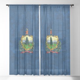 State flag of Vermont US Flags Standard New England Banner Colors Sheer Curtain