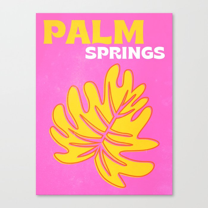 Palm Springs: Vintage Travel Colour Series 06 Canvas Print