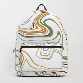 Natural colors liquid marble design Backpack