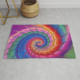 Spring into action with colour spirals Rug