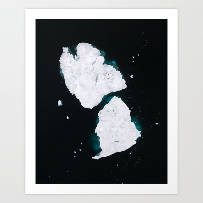 Minimalist dancing Icebergs – Arctic Photography Art Print
