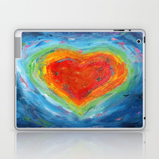 Rainbow Heart Healing Laptop & iPad Skin