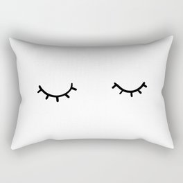Closed eyes, just eyelashes Rectangular Pillow
