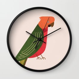 Whimsy Australian King Parrot Wall Clock