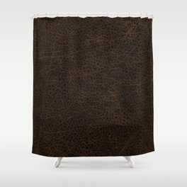 Classic Brown Leather  Shower Curtain