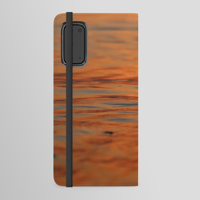 Abstract Orange Ocean Waves Sunset Android Wallet Case