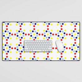 multicolor polka dot 7 -polka dot,pattern,dot,polka,circle,disc,point,abstract,minimalism Desk Mat