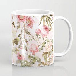 Vintage & Shabby Chic - Pink Sepia Summer Flowers Coffee Mug