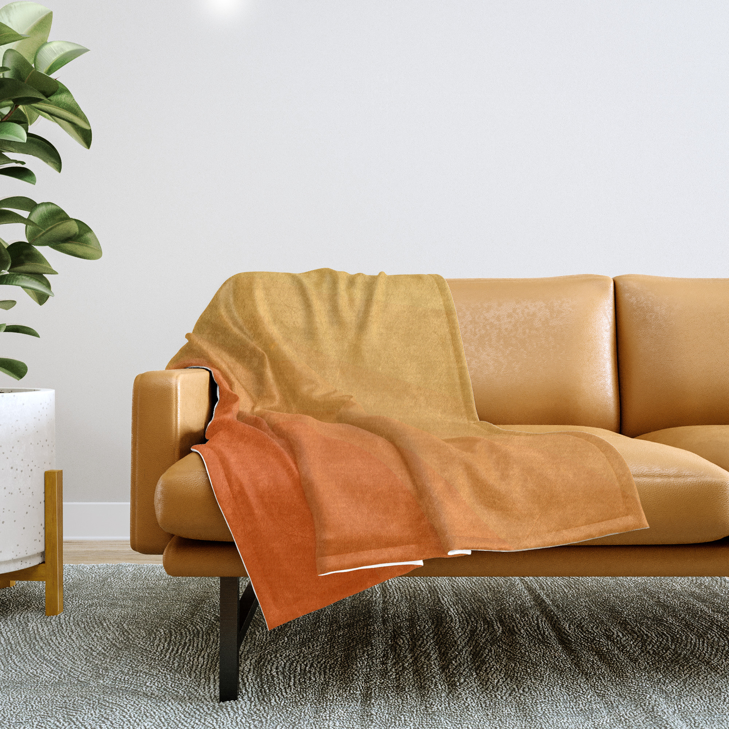 pale orange throw