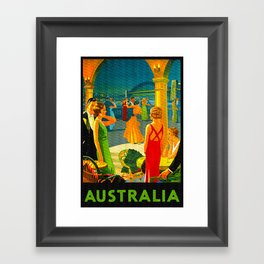 Vintage Sydney Australia Travel Framed Art Print