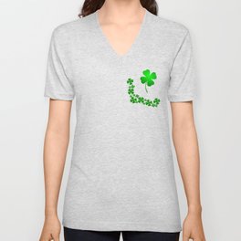 A four-leaf clover that brings good luck. V Neck T Shirt