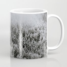 Moody forest in the Fog - Black and White Landscape Photography Coffee Mug