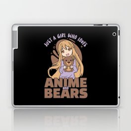 Just A Girl Who Loves Anime And Bears - Kawaii Laptop Skin