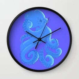 blue octopus Wall Clock