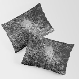 Boise Black Map Pillow Sham